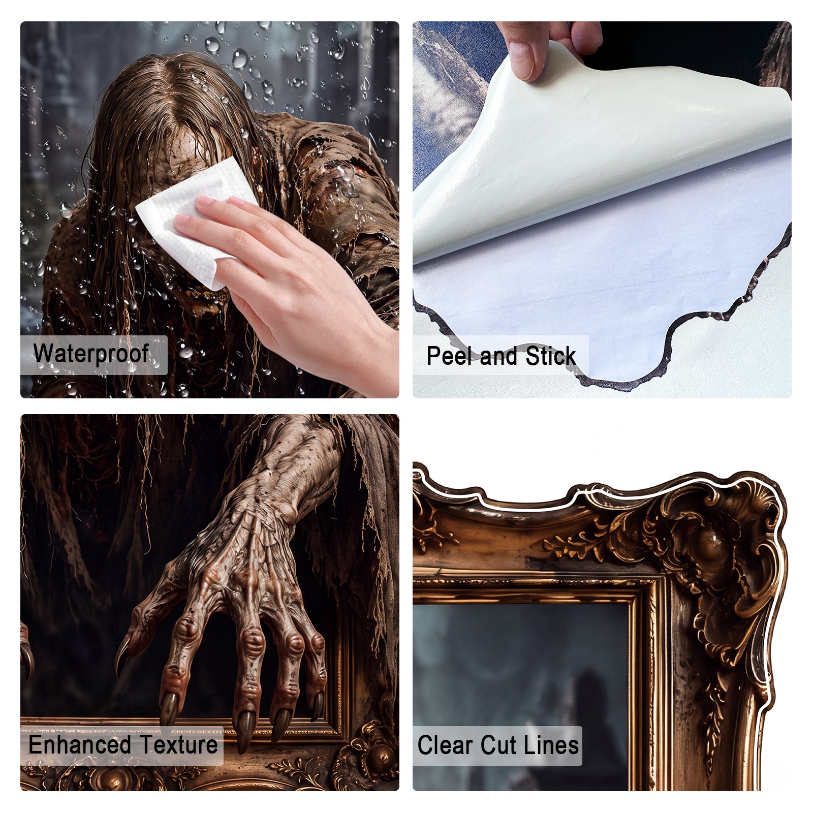 Halloween decorations Haunted Portrait Peel and Stick Wall Decal Wall Painting