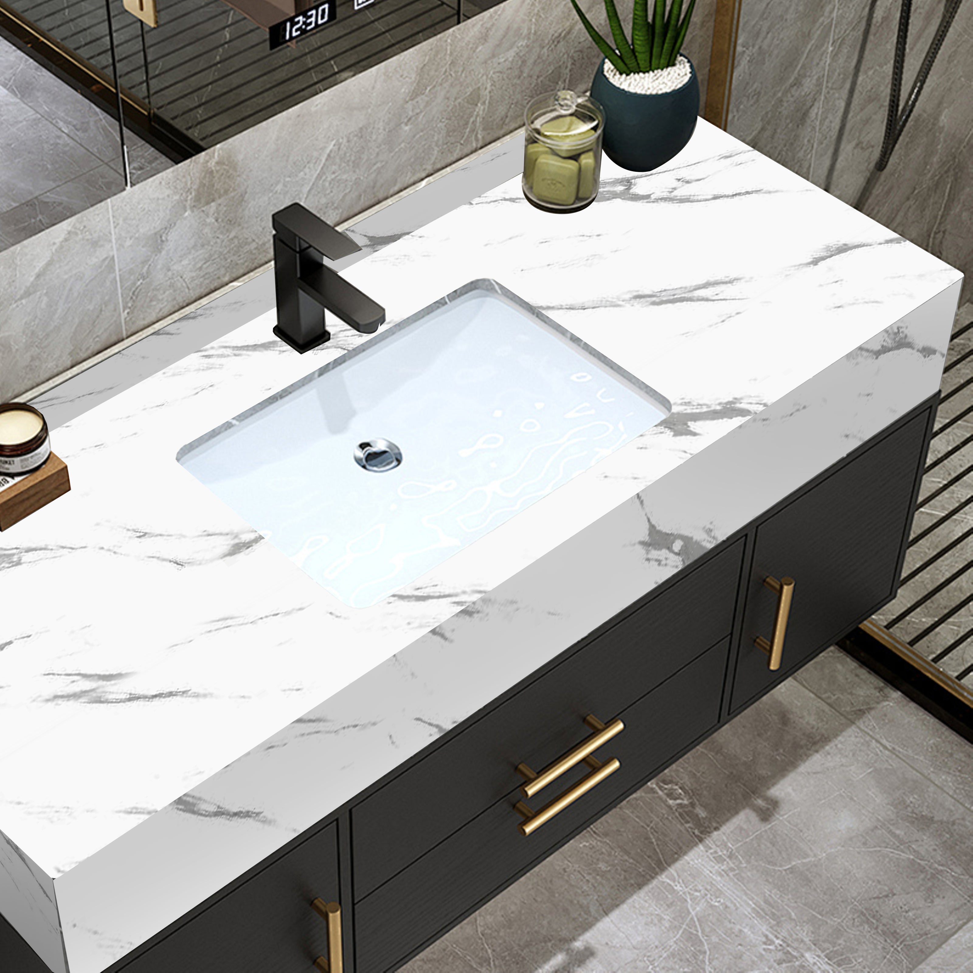 Marble Veined Peel and Stick Wallpaper