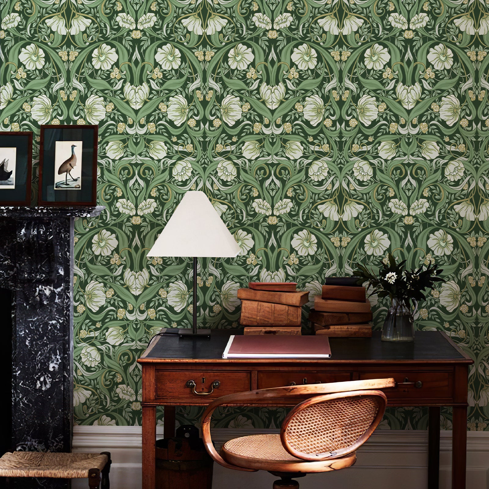 Vintage Floral Peel and Stick Wallpaper
