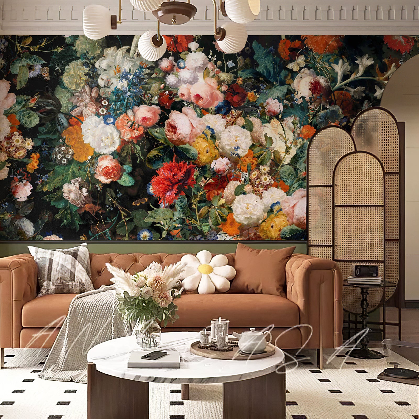 Clolorful Flowers Peel and Stick Wall Mural