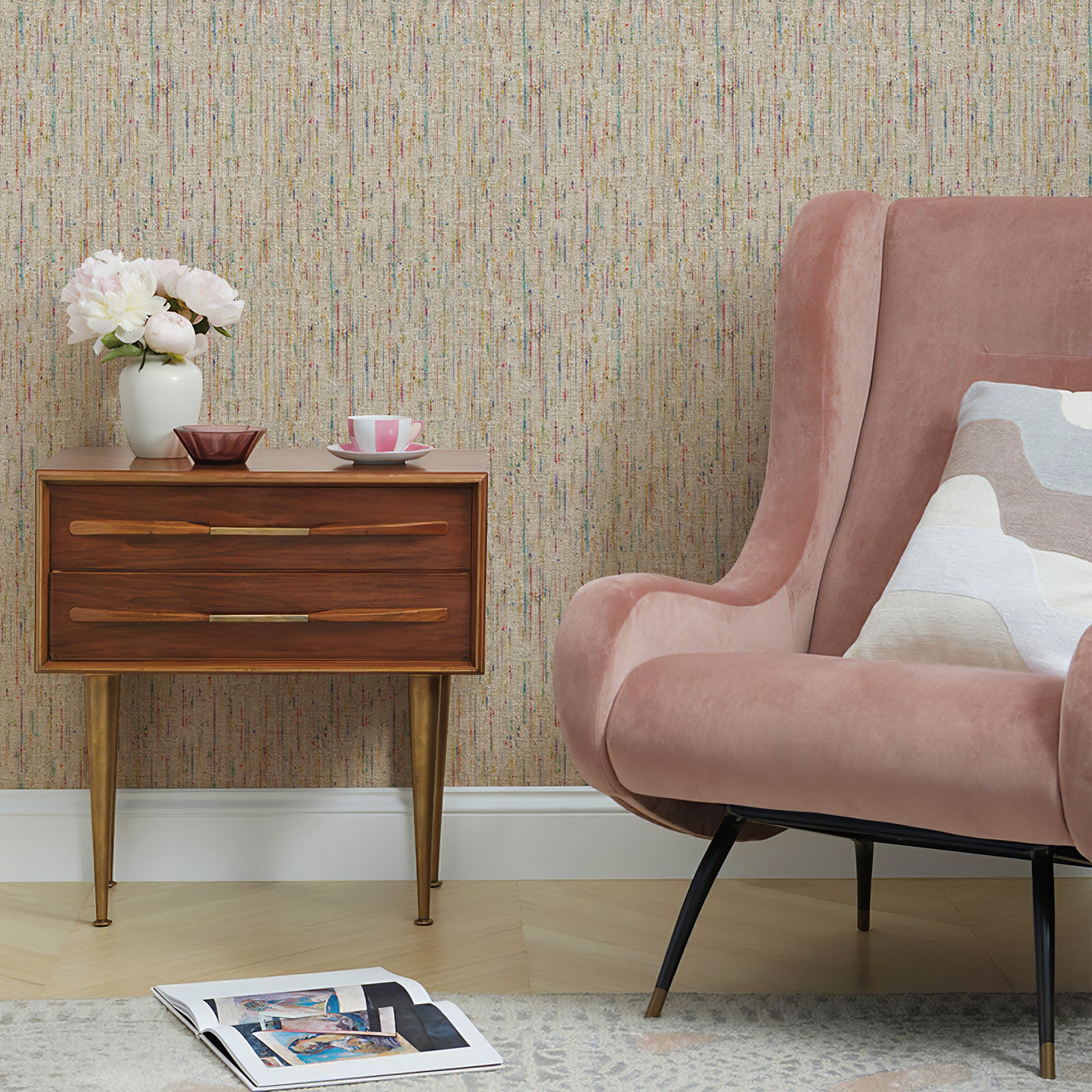 Fabric texture Peel and Stick Wallpaper