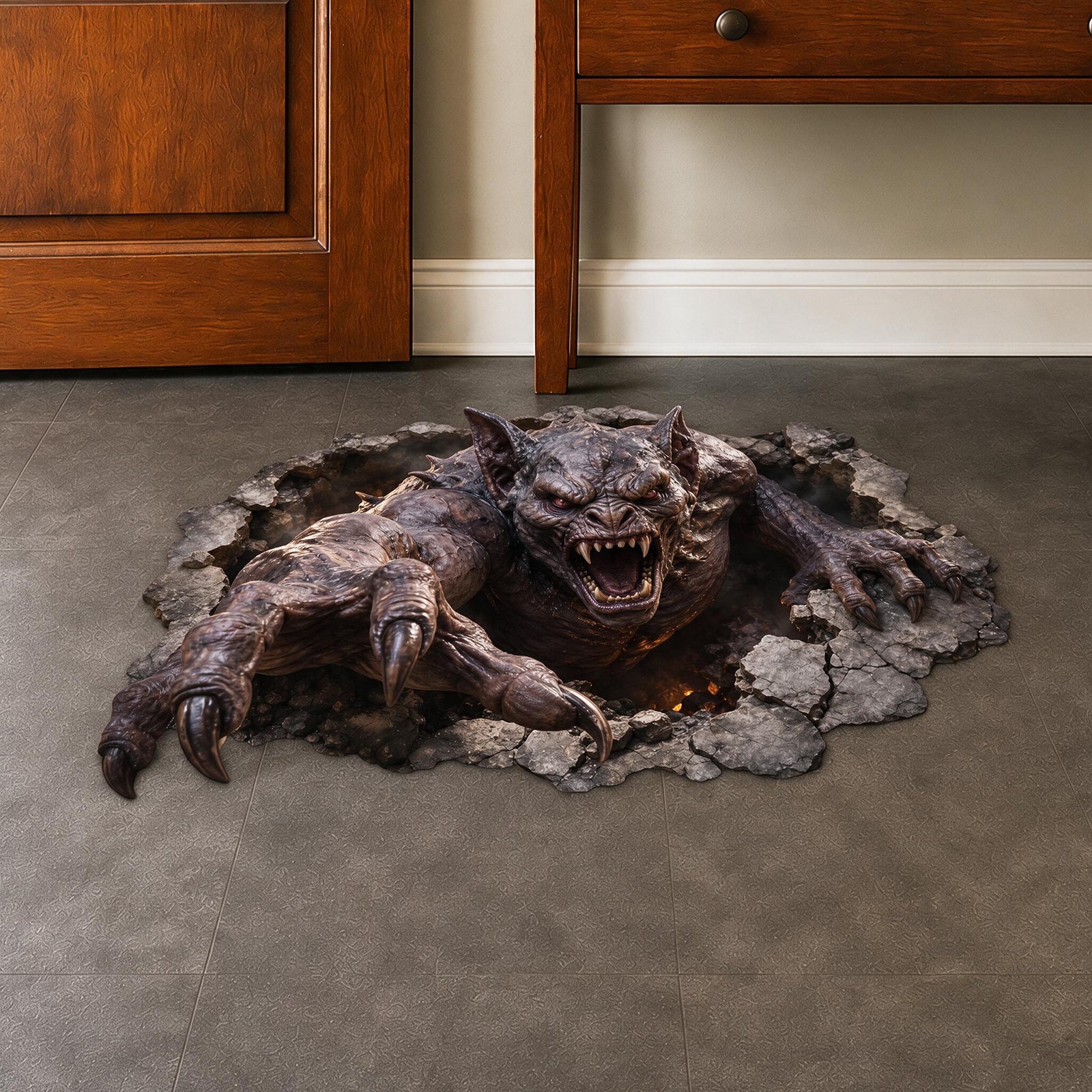 Halloween decorations Hellspawn Breakout Peel and Stick Floor Decal