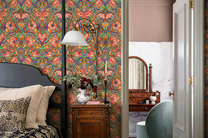 Vintage Floral Peel and Stick Wallpaper