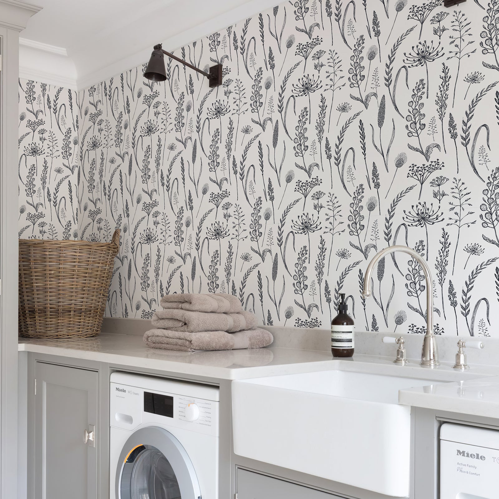 Farmhouse Botanical Wheat Meadow Peel and Stick Wallpaper