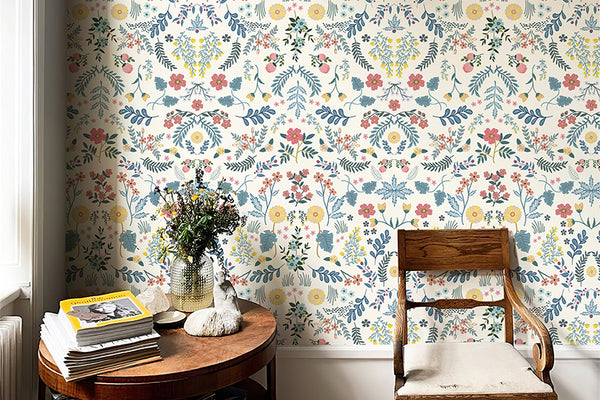 Farm Floral Wallpaper