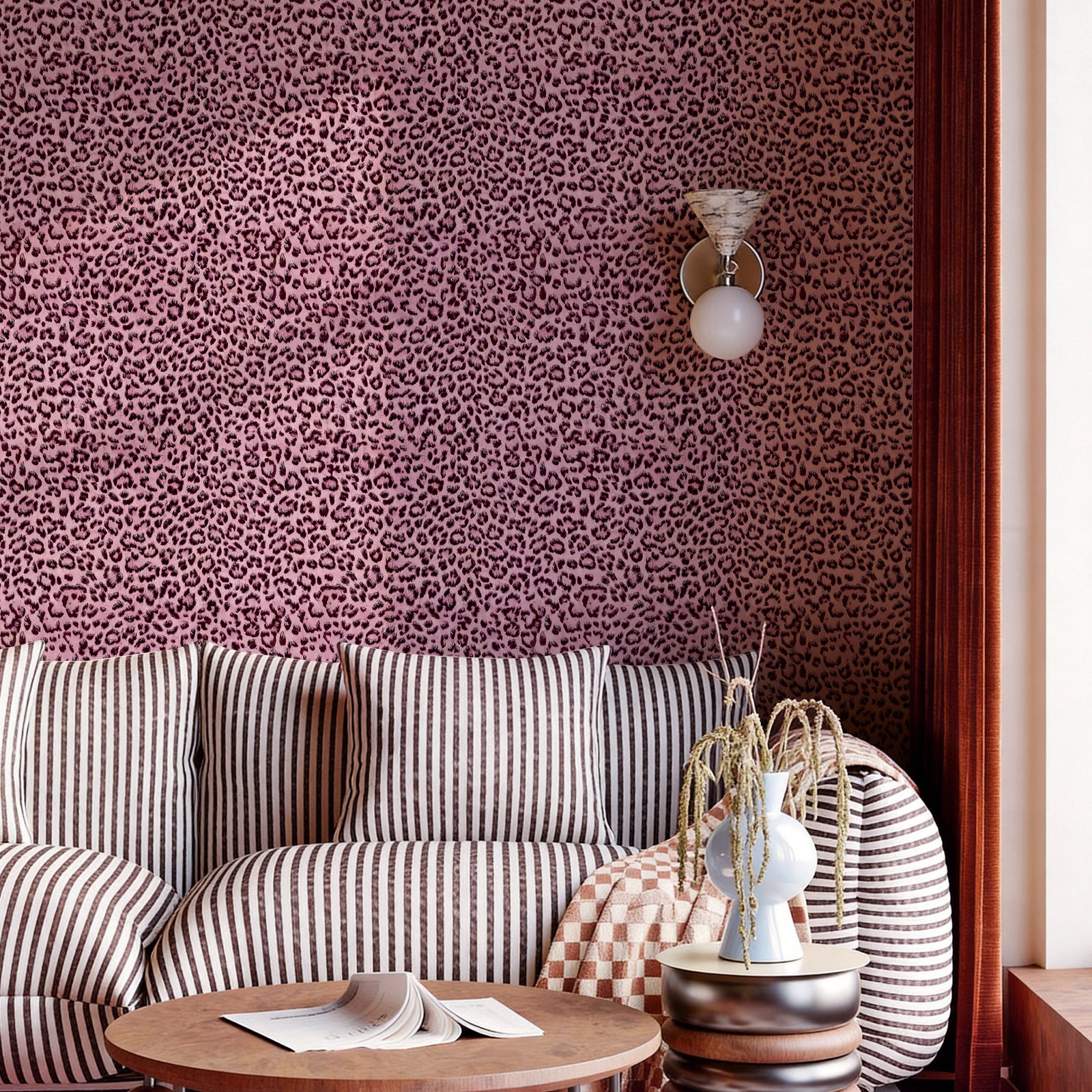 JIFFDIFF Leopard Print Peel and Stick Wallpaper