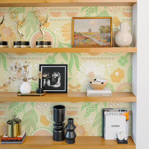 Boho Sun Floral Wallpaper