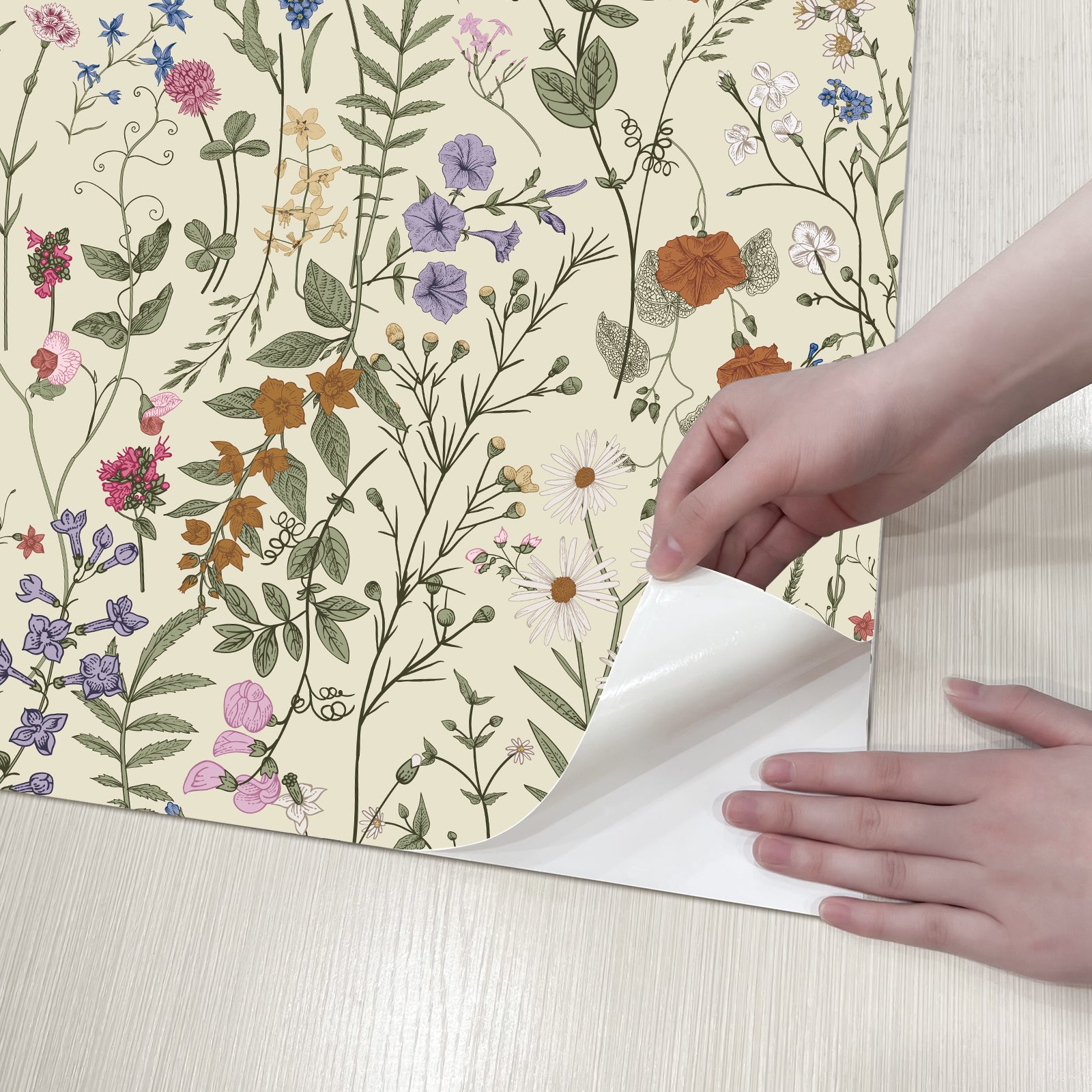 Wildflower Botanical Peel and Stick Wallpaper