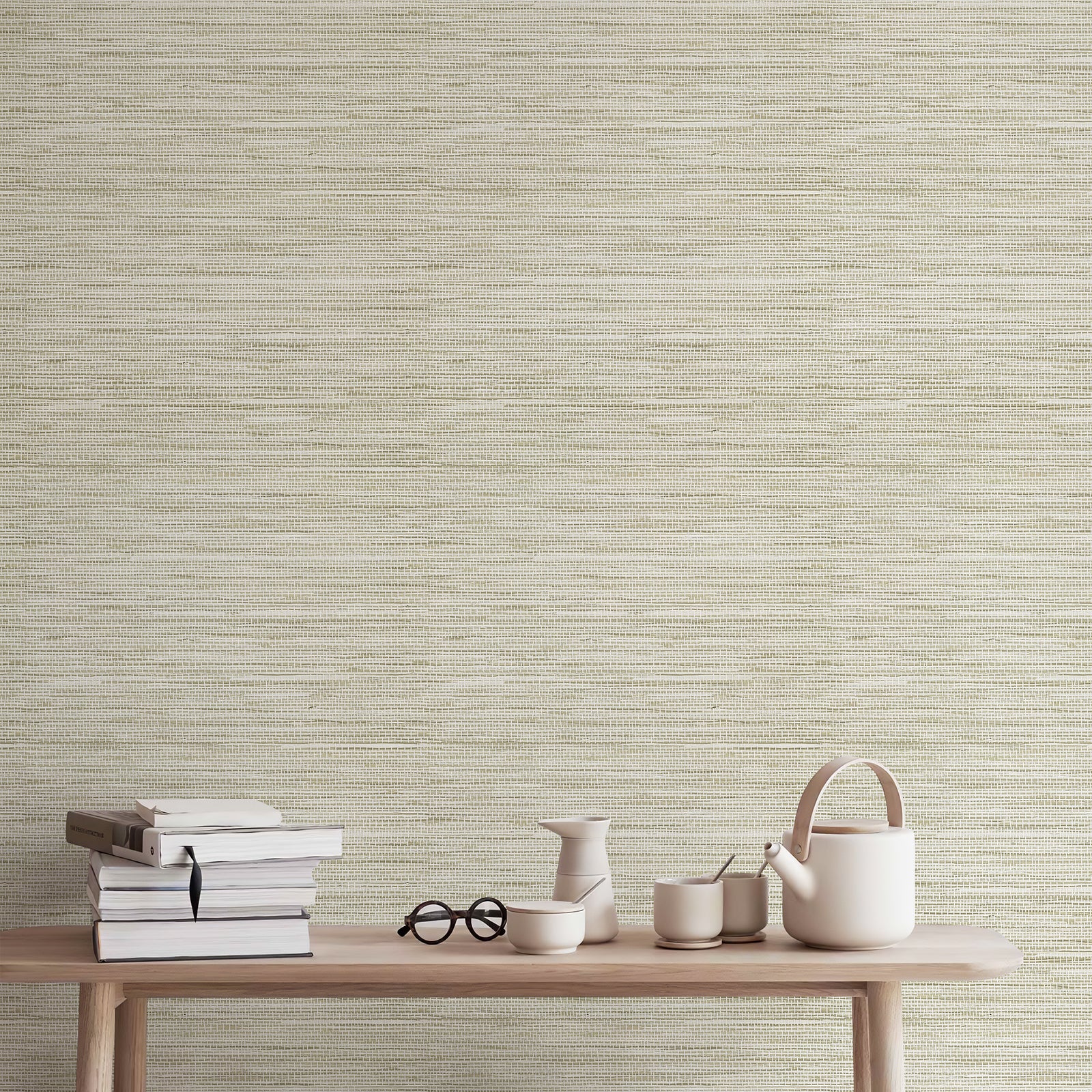 Grasscloth Woven Removable Peel and Stick Wallpaper