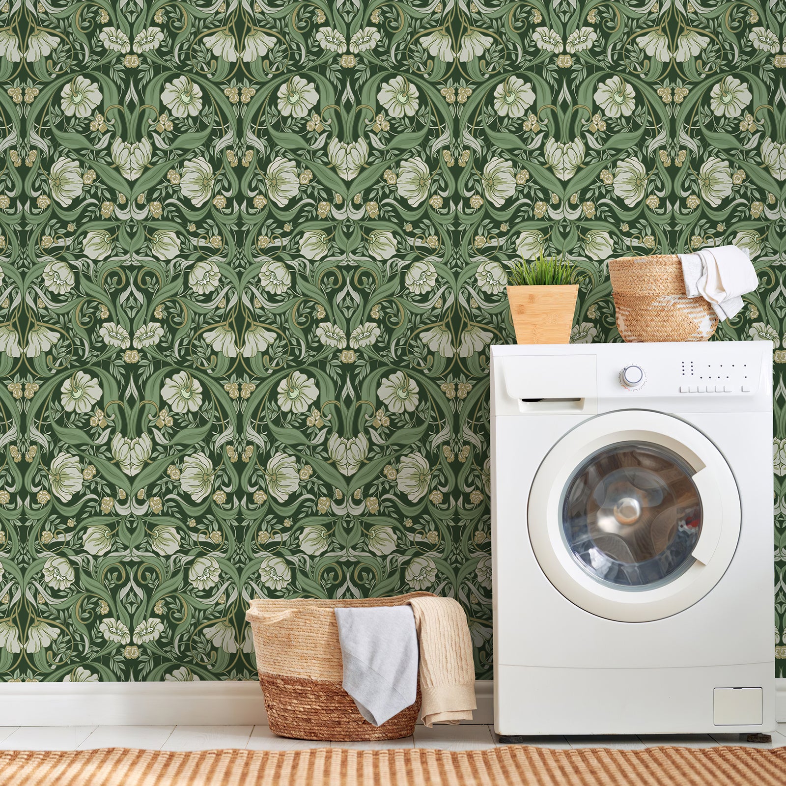 Vintage Floral Peel and Stick Wallpaper