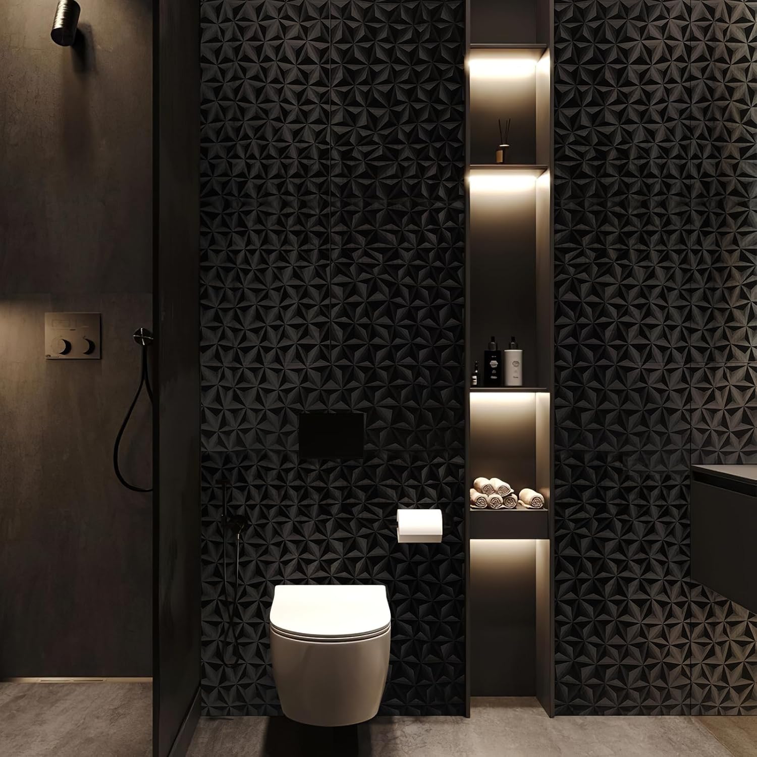 Removable Crocodile-Pattern Wallpaper, Embossed-Texture Wall Decal