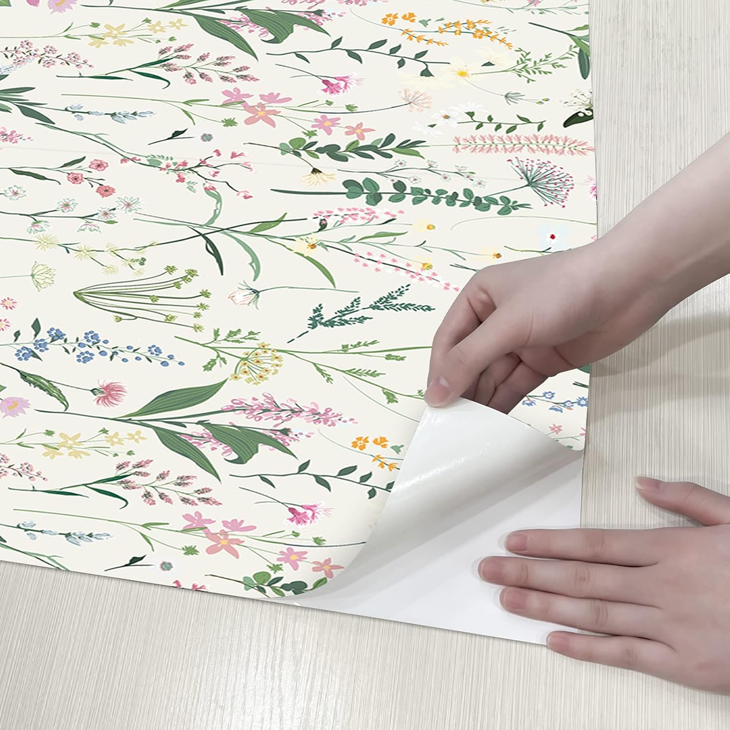 JiffDiff Floral Self-Adhesive Wallpaper