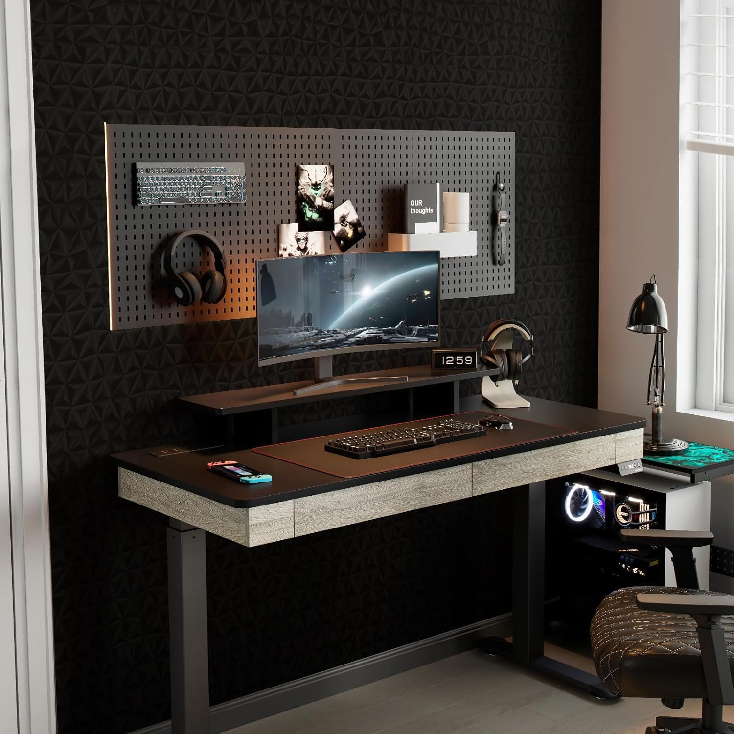 Removable Crocodile-Pattern Wallpaper, Embossed-Texture Wall Decal