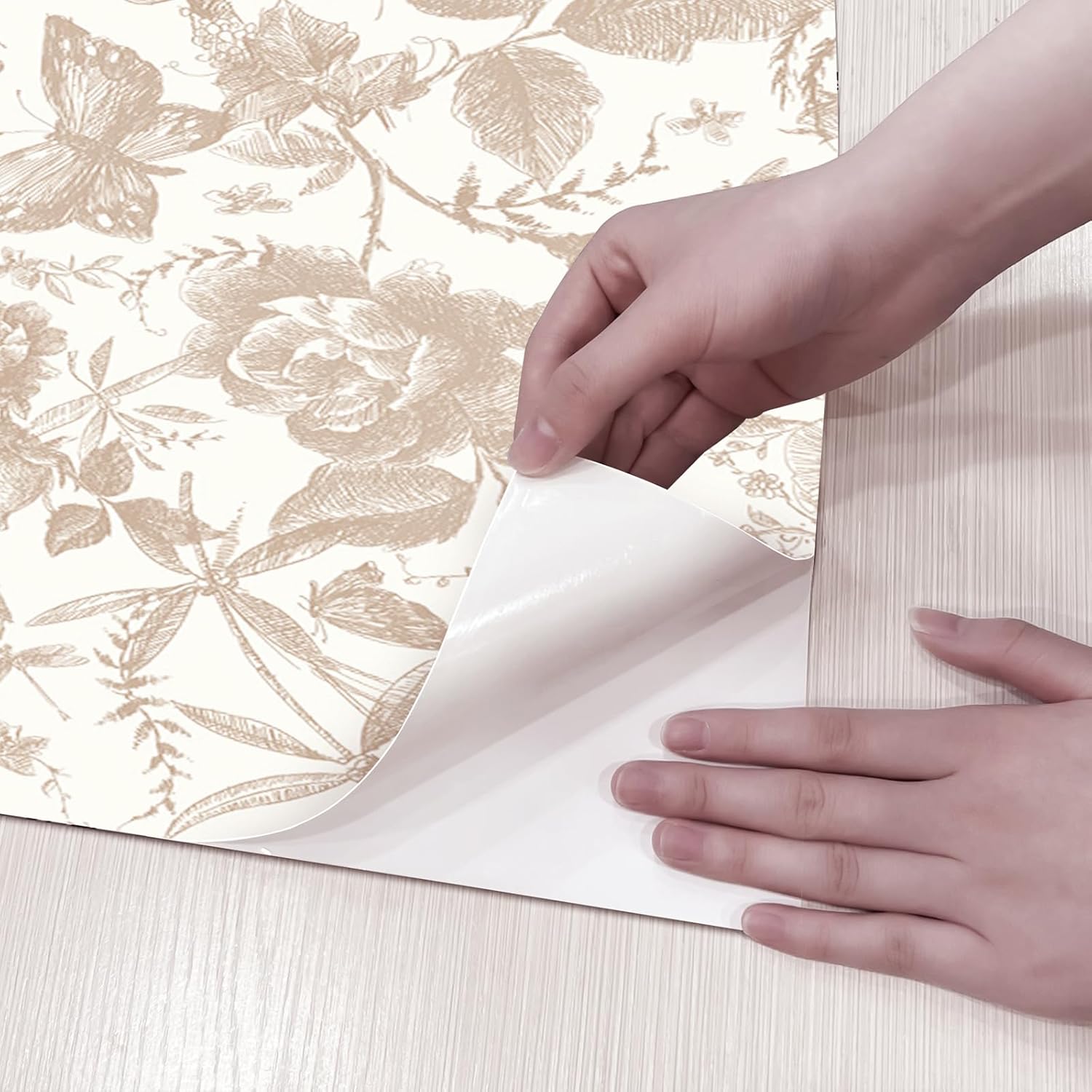 Vintage Butterfly and Floral Wallpaper — Black Rose Pattern