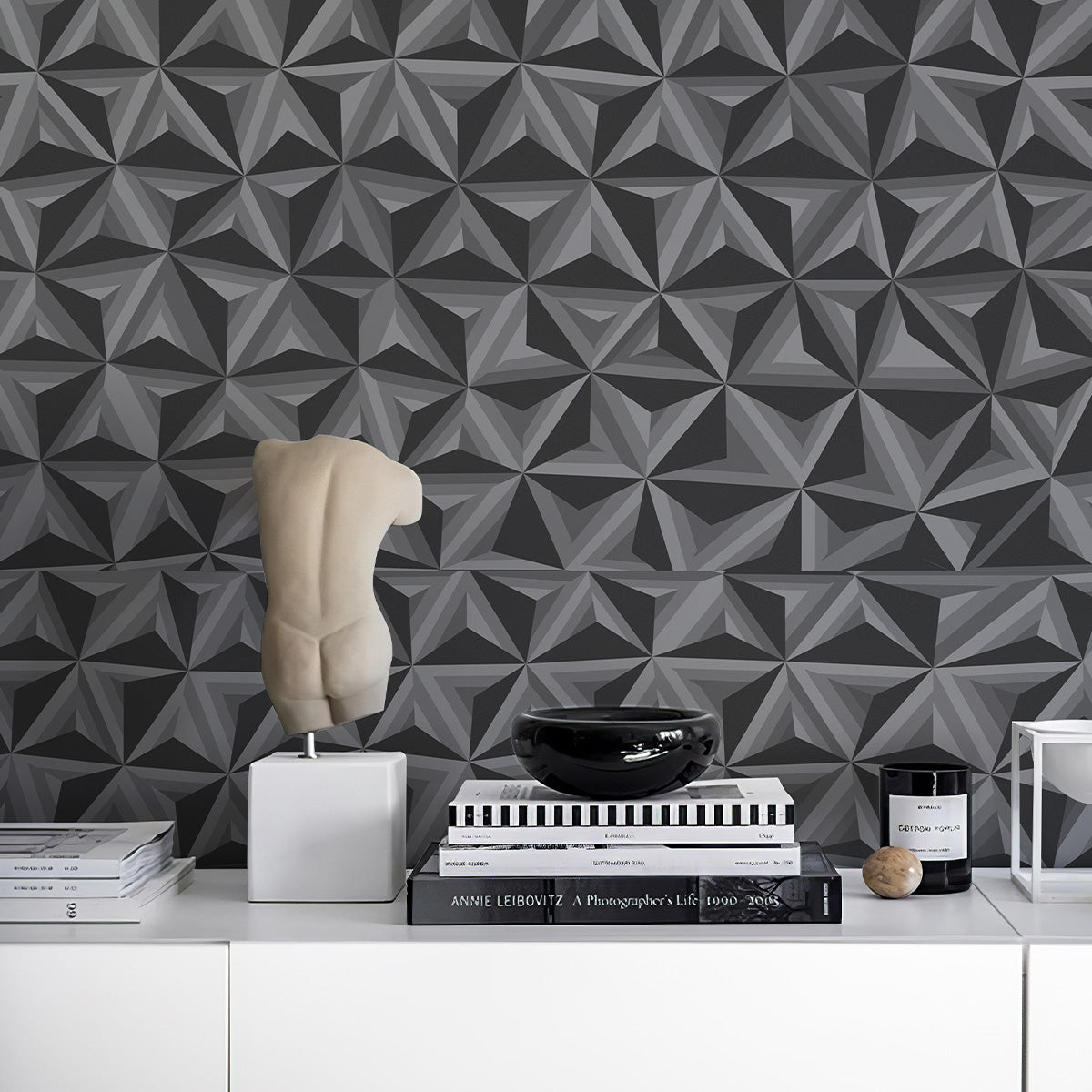 3D Star Textured Peel and Stick Wallpaper