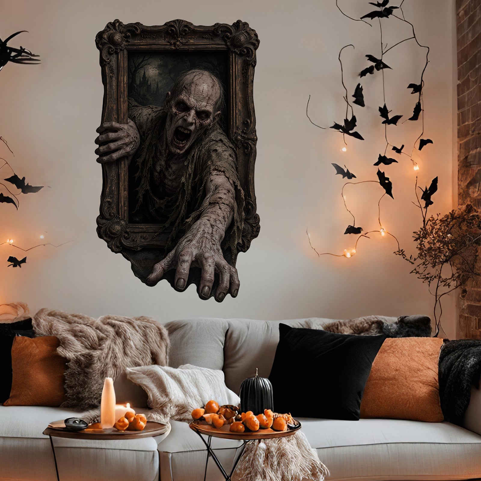 Halloween decorations Haunted Frame Peel and Stick Wall Decal Wall Painting
