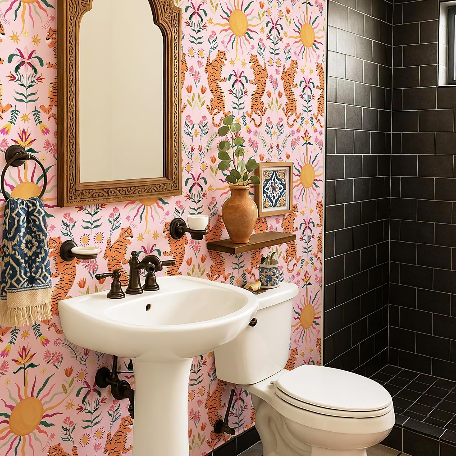 Tigger-Patterned Self-Adhesive Wallpaper