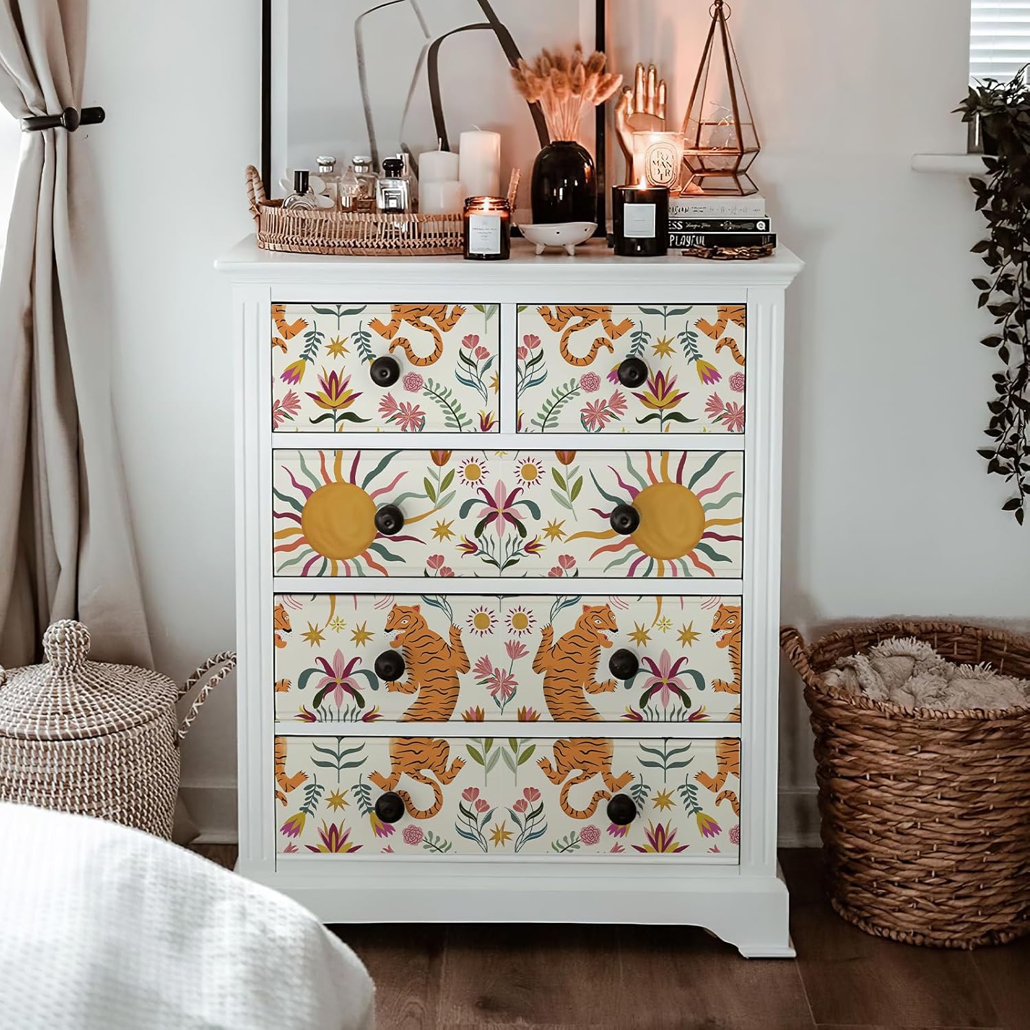 Tigger-Patterned Self-Adhesive Wallpaper