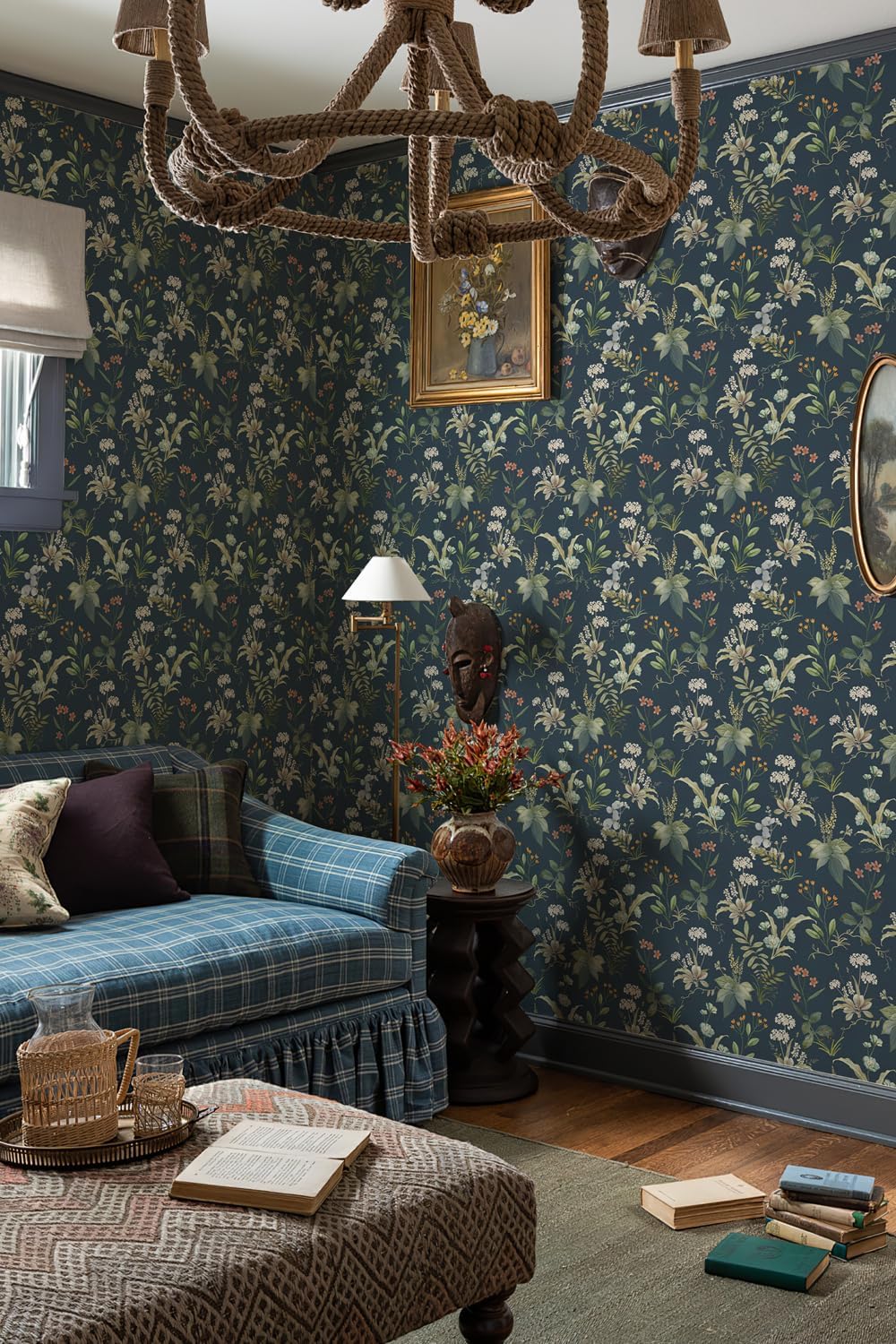 Beige Floral Contact Paper | Wildflower Botanical Pattern Wallpaper