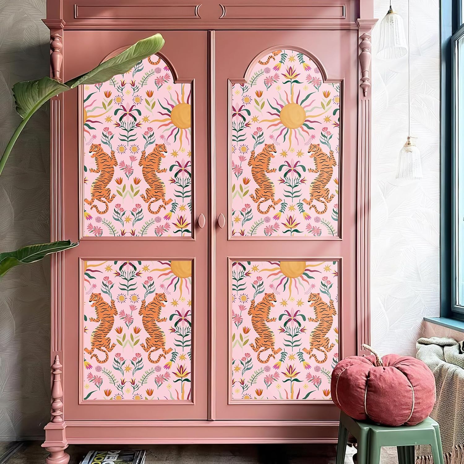 Tigger-Patterned Self-Adhesive Wallpaper