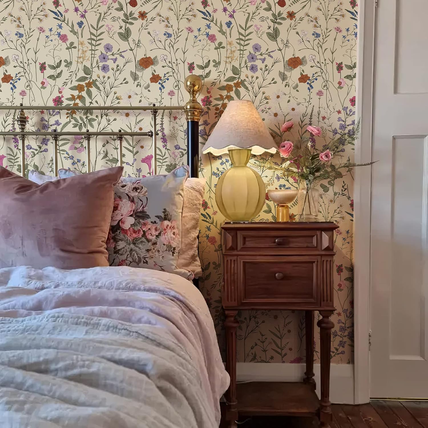 JiffDiff Floral Self-Adhesive Wallpaper