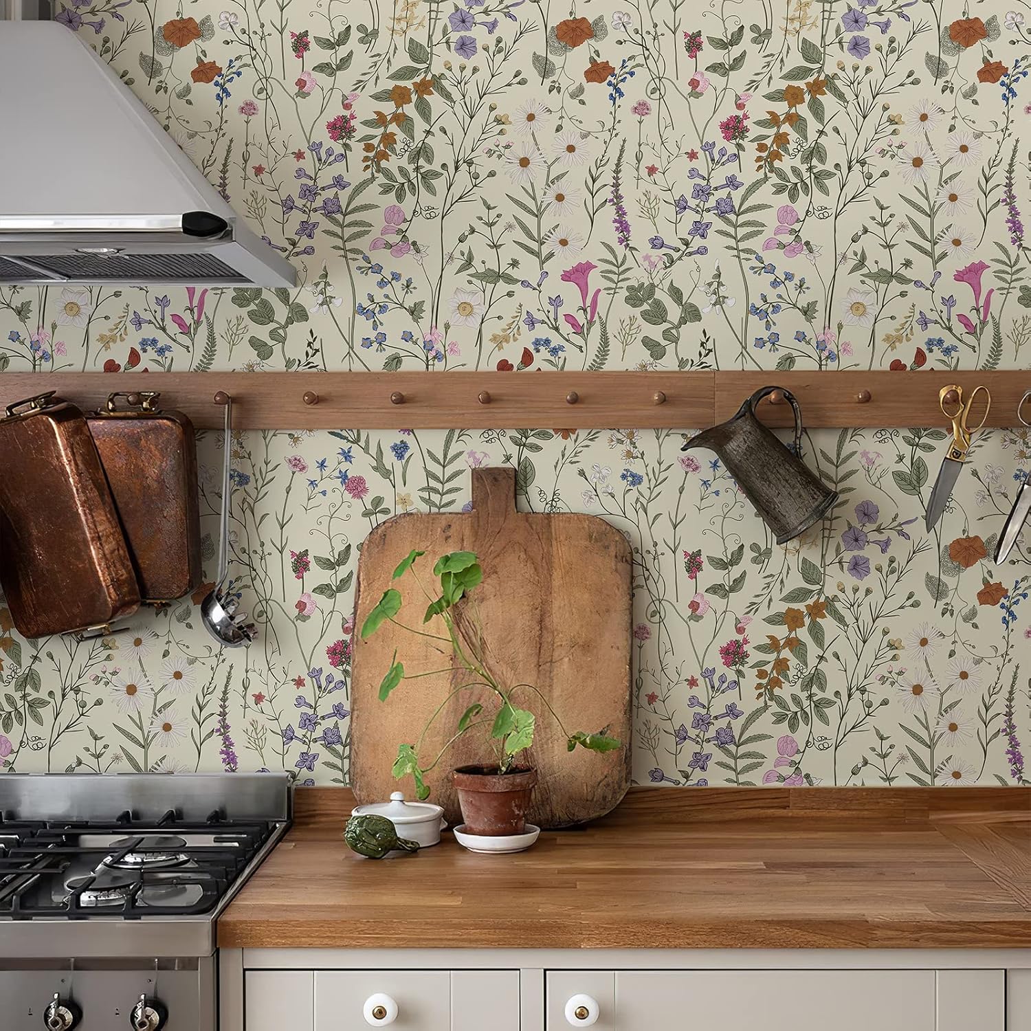 JiffDiff Floral Self-Adhesive Wallpaper