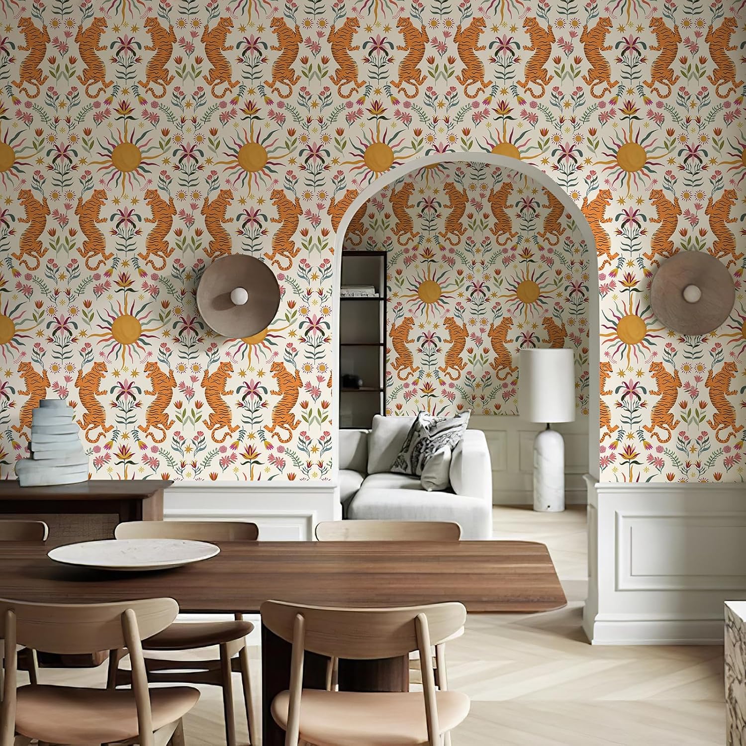 Tigger-Patterned Self-Adhesive Wallpaper