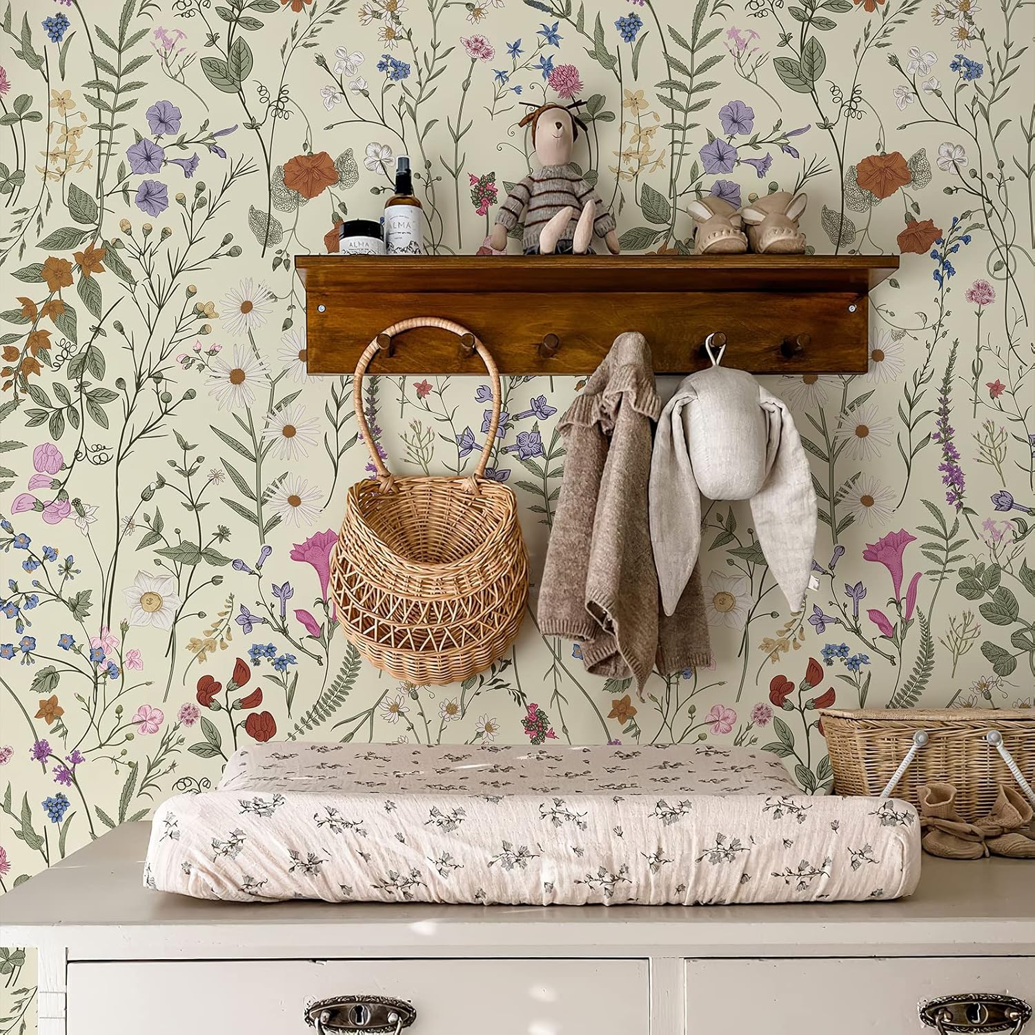 JiffDiff Floral Self-Adhesive Wallpaper