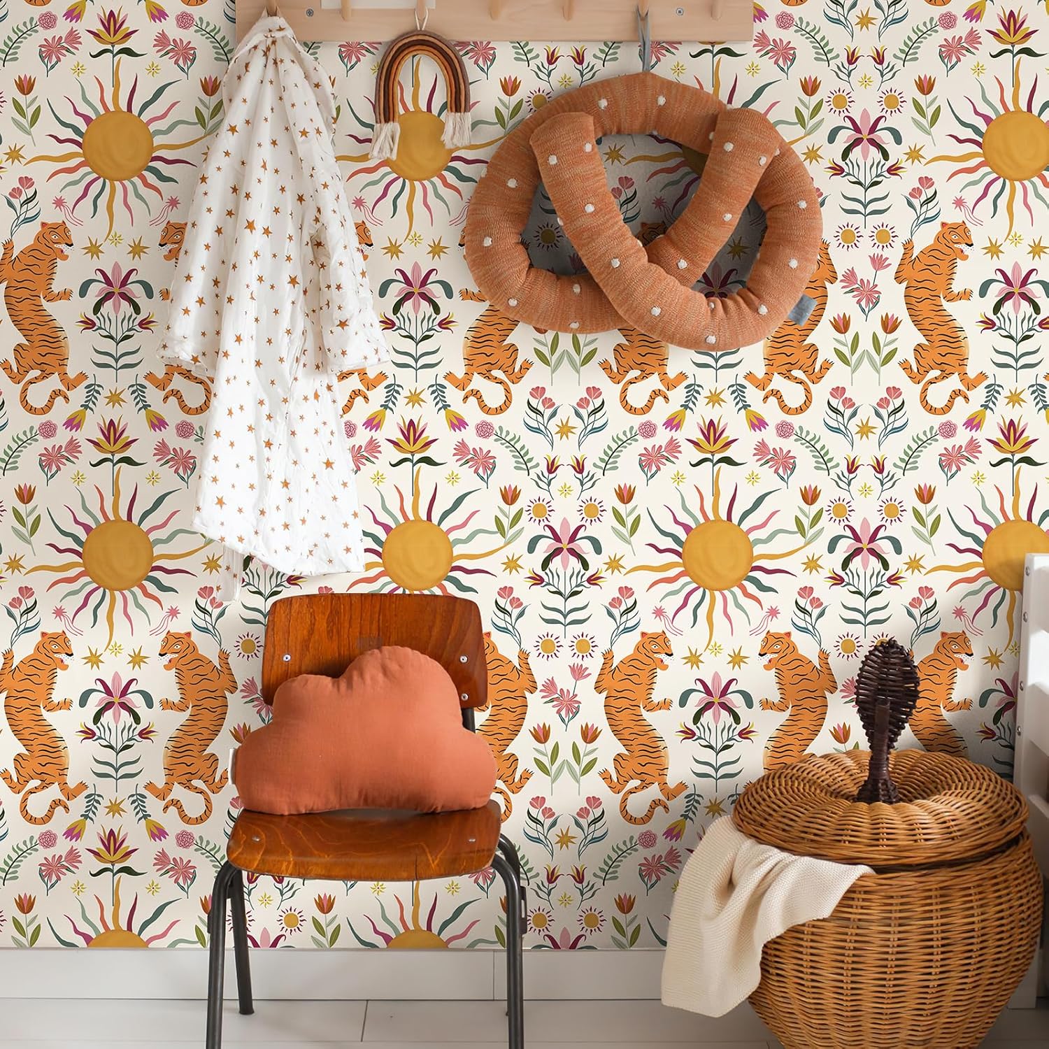 Tigger-Patterned Self-Adhesive Wallpaper