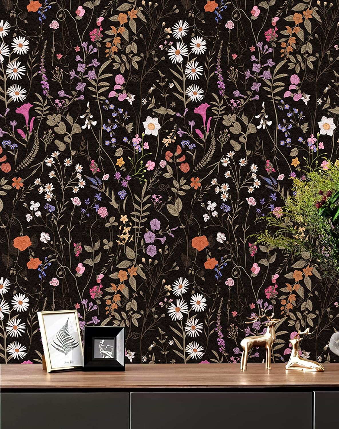 JiffDiff Floral Self-Adhesive Wallpaper