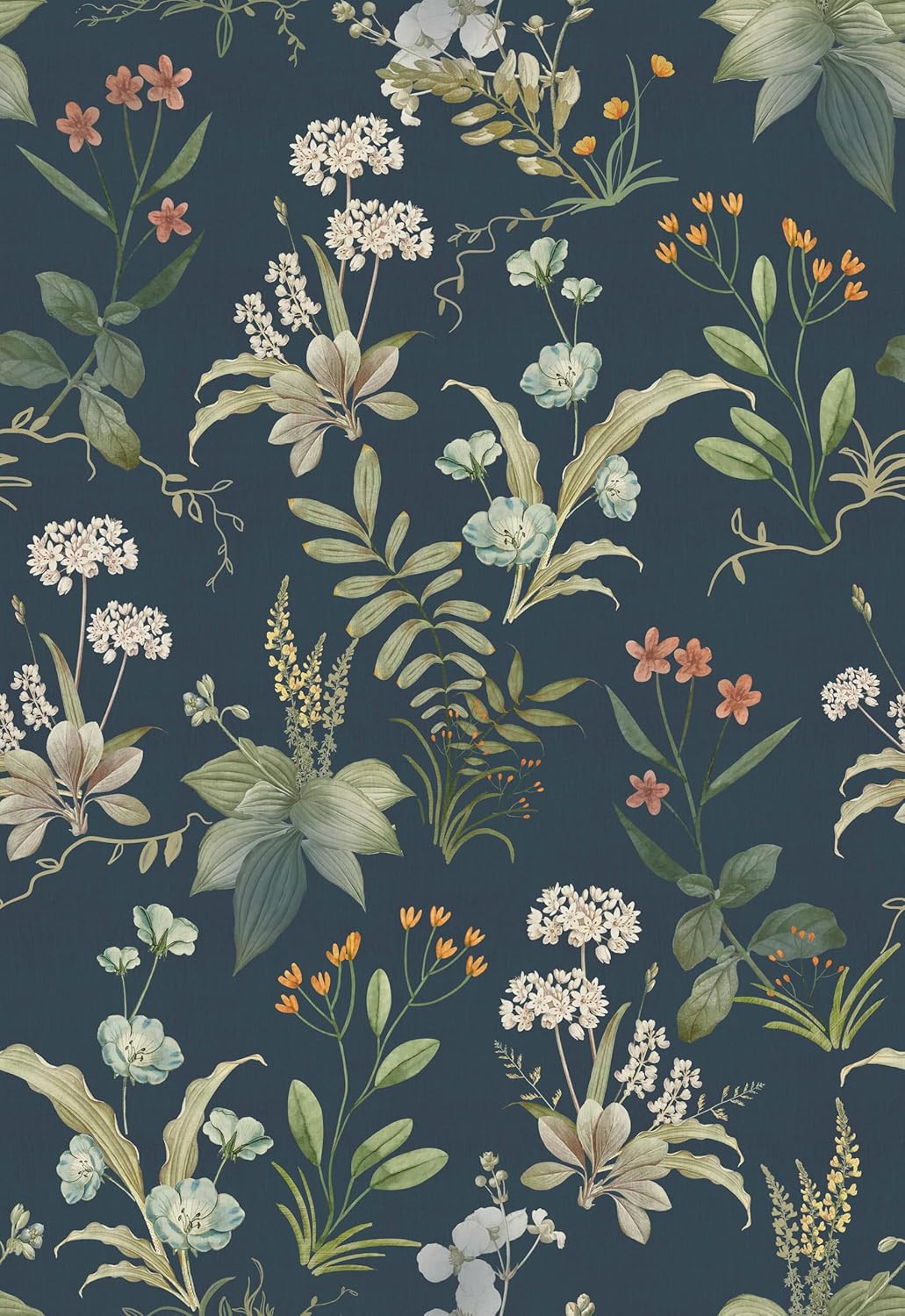 Beige Floral Contact Paper | Wildflower Botanical Pattern Wallpaper