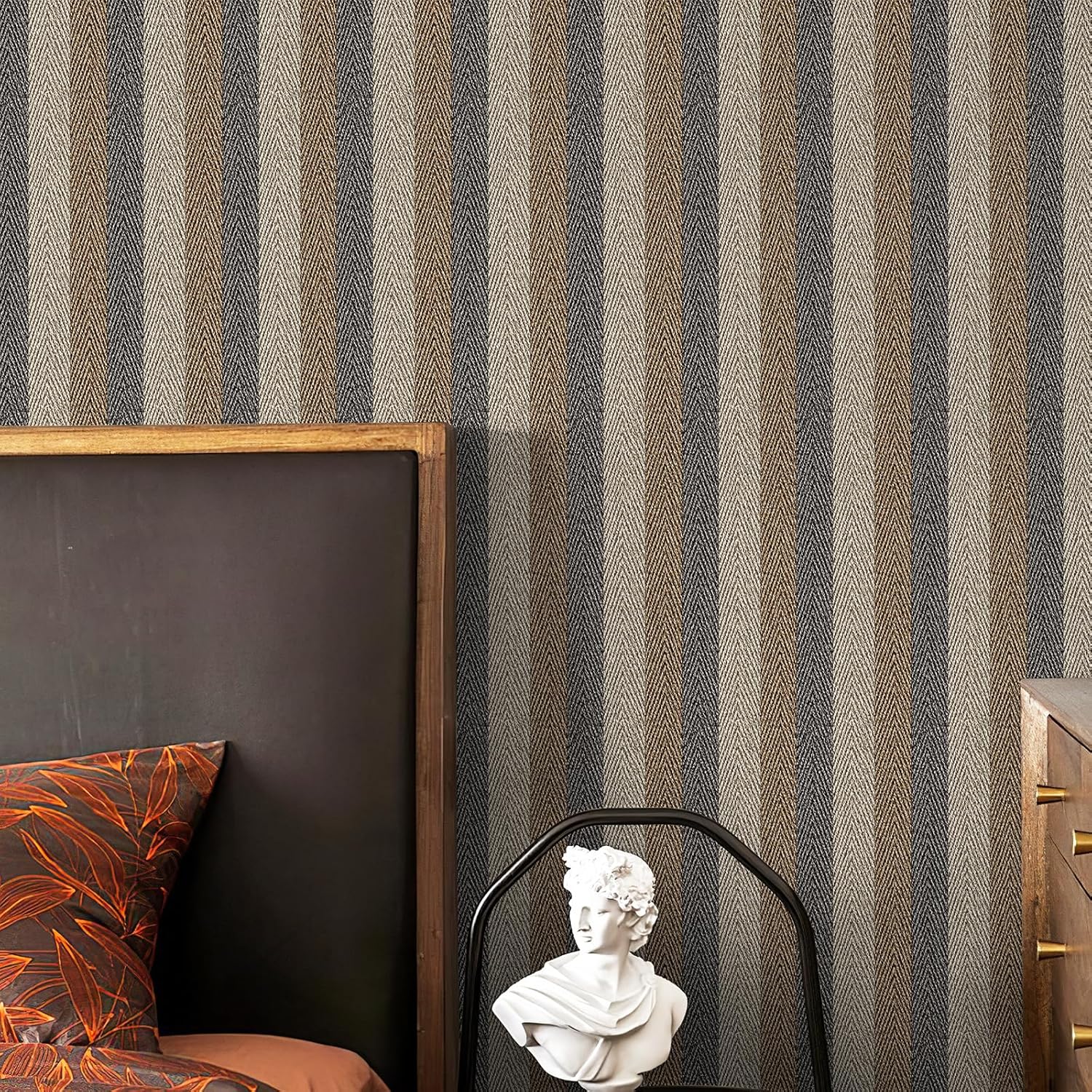 Textured Fabric Wallpaper — Faux-Linen Feel