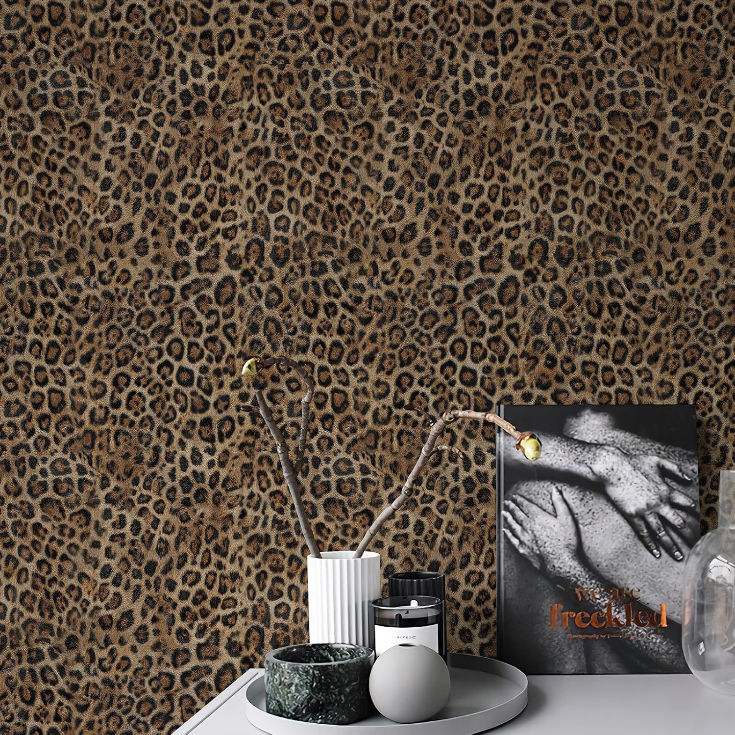 Upgraded Leopard Print Self-Adhesive Wallpaper
