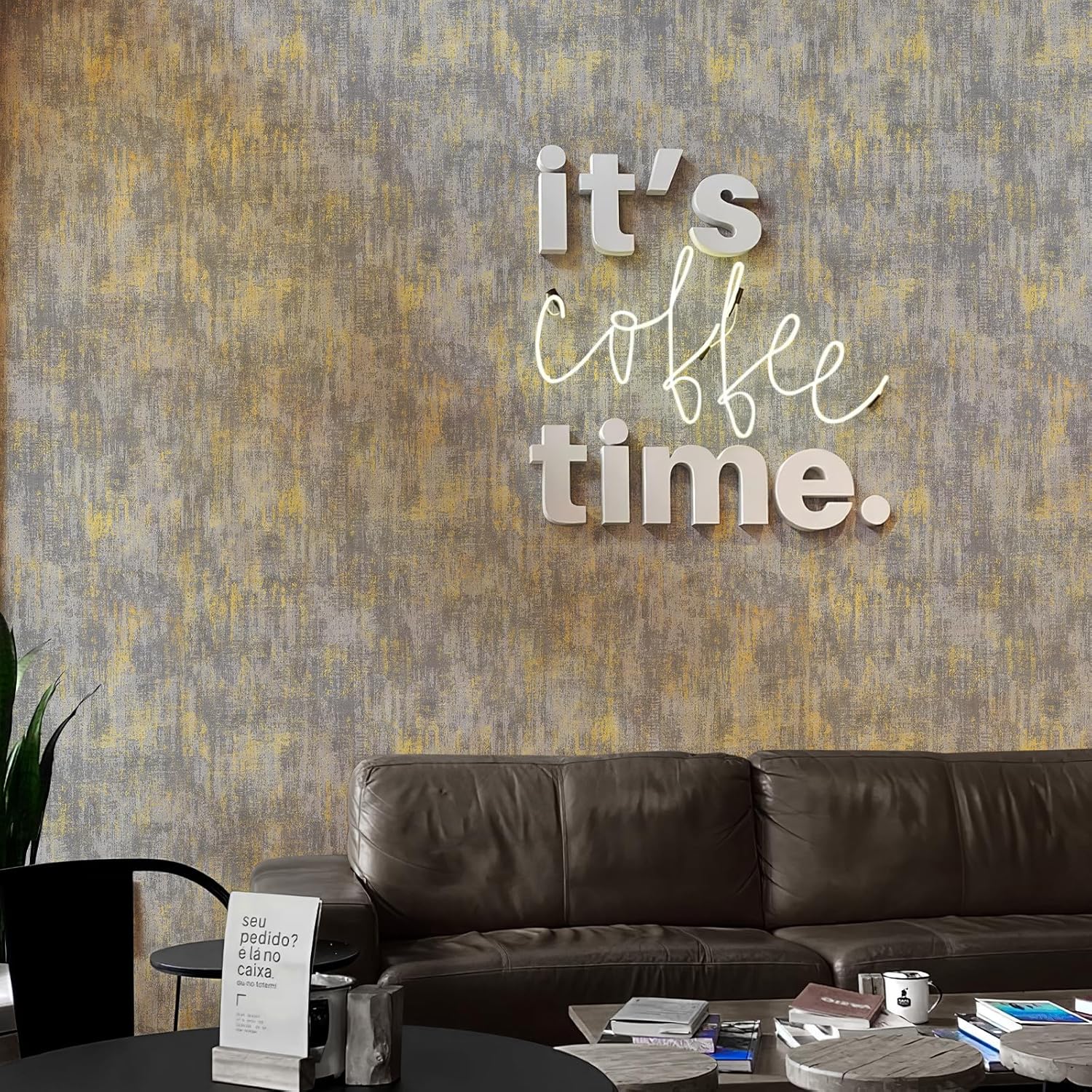 Industrial-Style Metal and Concrete Wallpaper