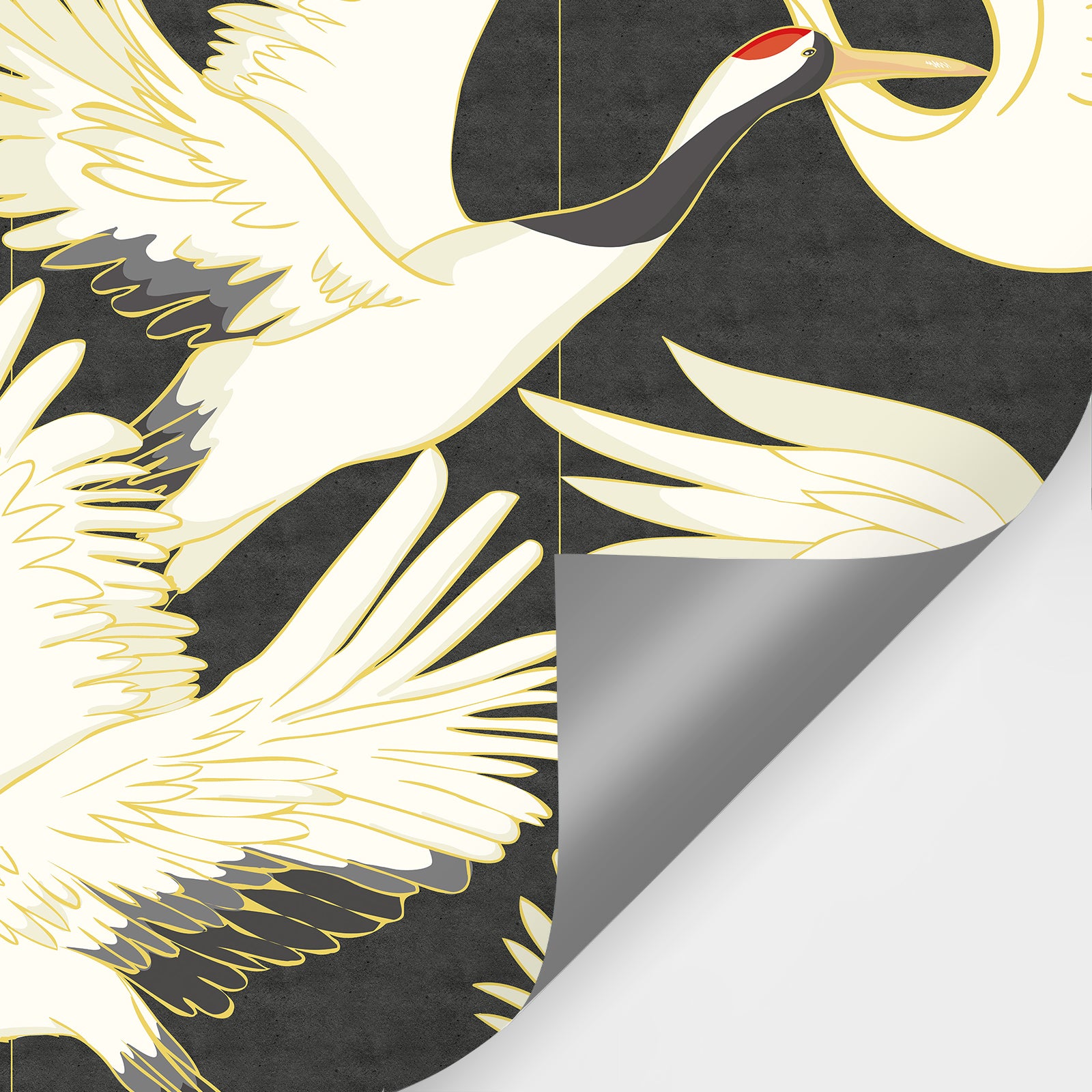 Soaring Cranes Peel and Stick Wall Mural