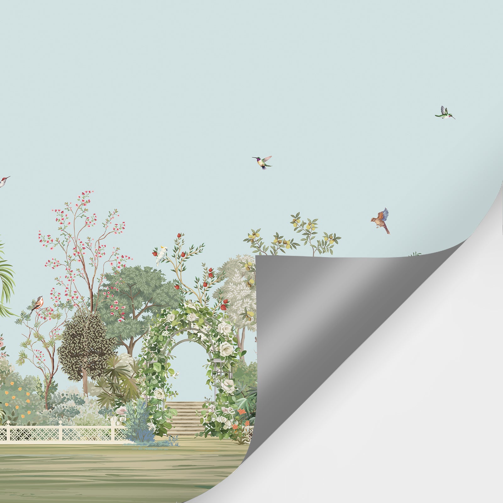 Garden at Dawn Peel and Stick Wall Mural