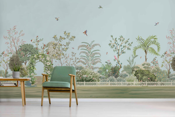 Garden at Dawn Peel and Stick Wall Mural