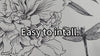 Sketched Peony Floral Wallpaper