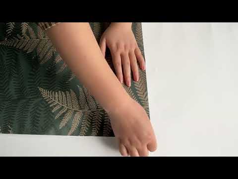 How to Install Cut Match Seams Fern Leaf Botanical Peel and Stick Wallpaper DIY Tutorial