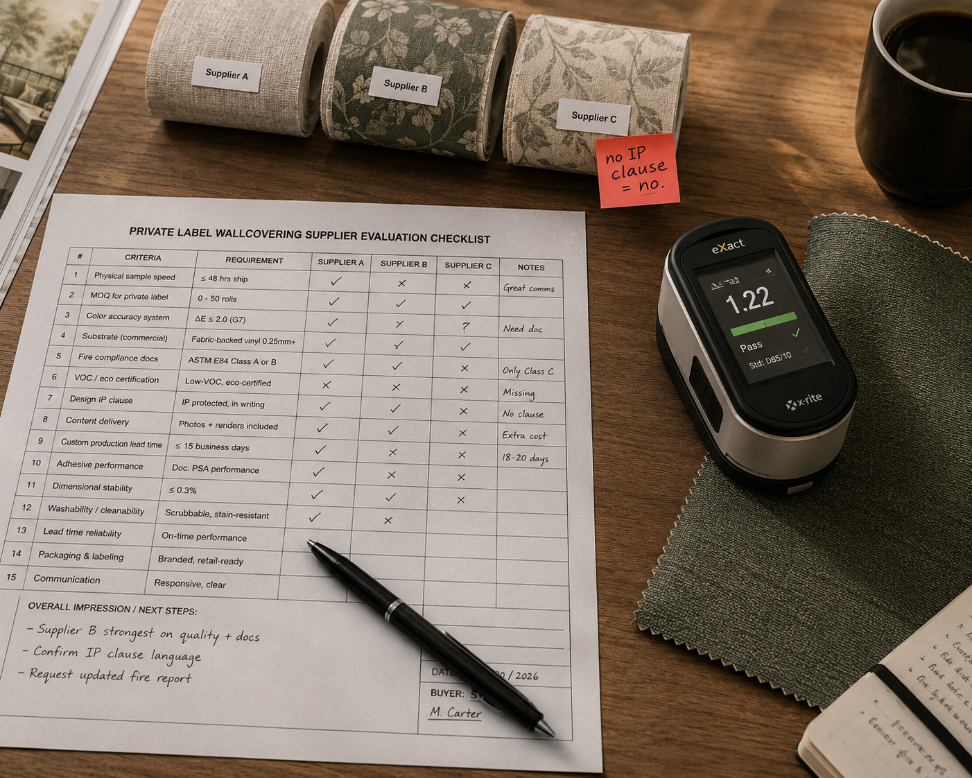 How to Evaluate Any Wholesale Removable Wallpaper Partner A Checklist for Small B2B Buyers