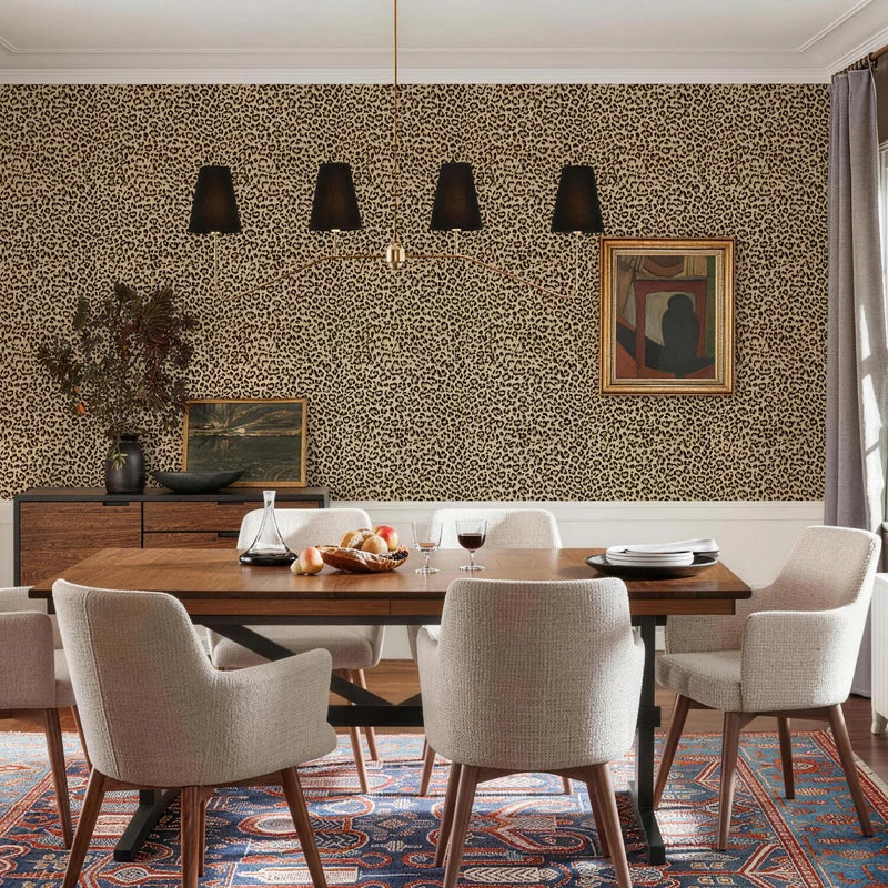 Leopard Print Is a Neutral: How to Style Leopard Wallpaper in Your Home