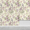 Purple Lilac Floral Vintage Peel and Stick Wallpaper