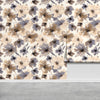 Biege Watercolor Flower Removable Peel and Stick Wallpaper