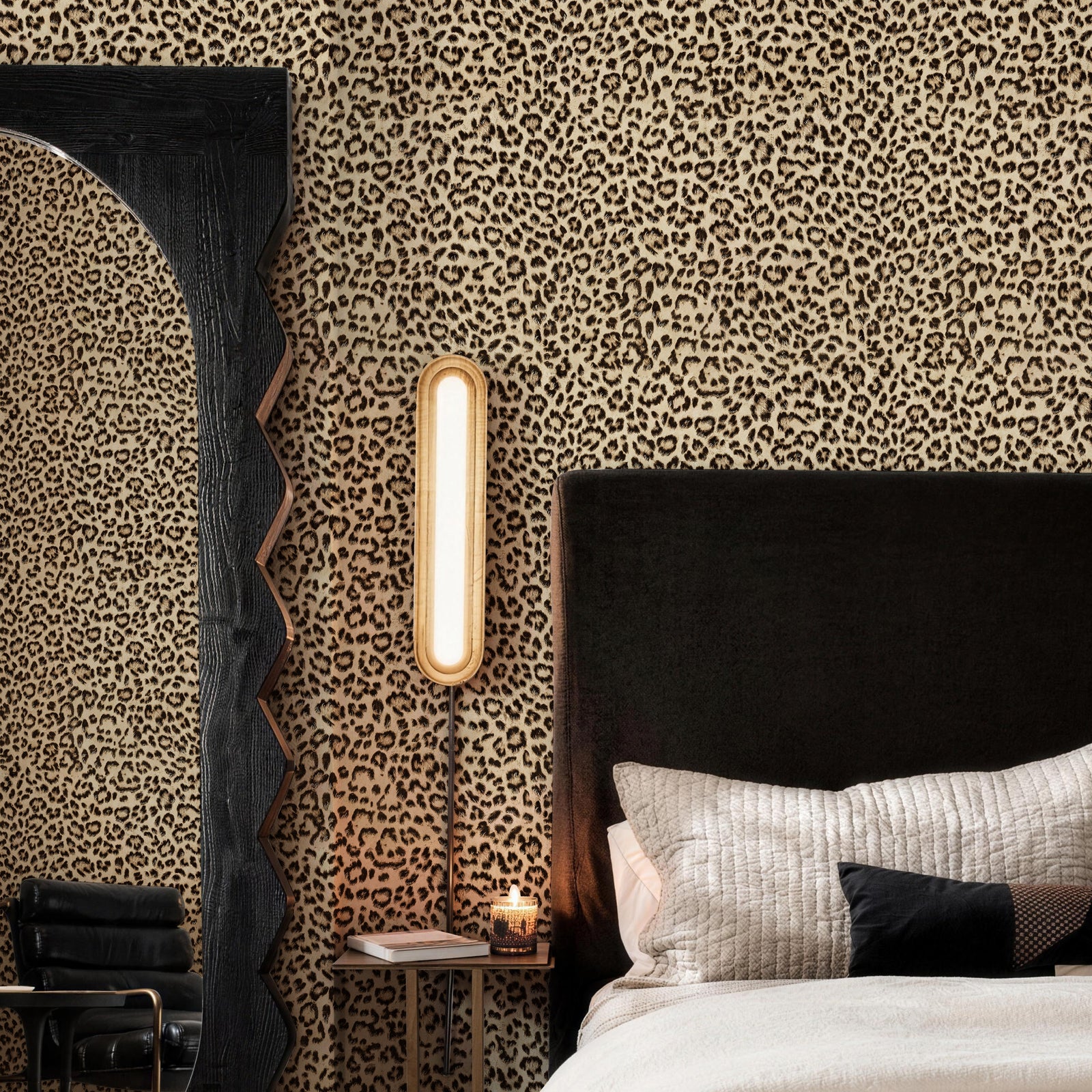 JIFFDIFF Leopard Print Peel and Stick Wallpaper
