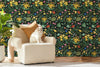 Yellow Floral Peel and Stick Wallpaper