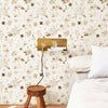 Grey Flower Branch and Leaf Wallpaper
