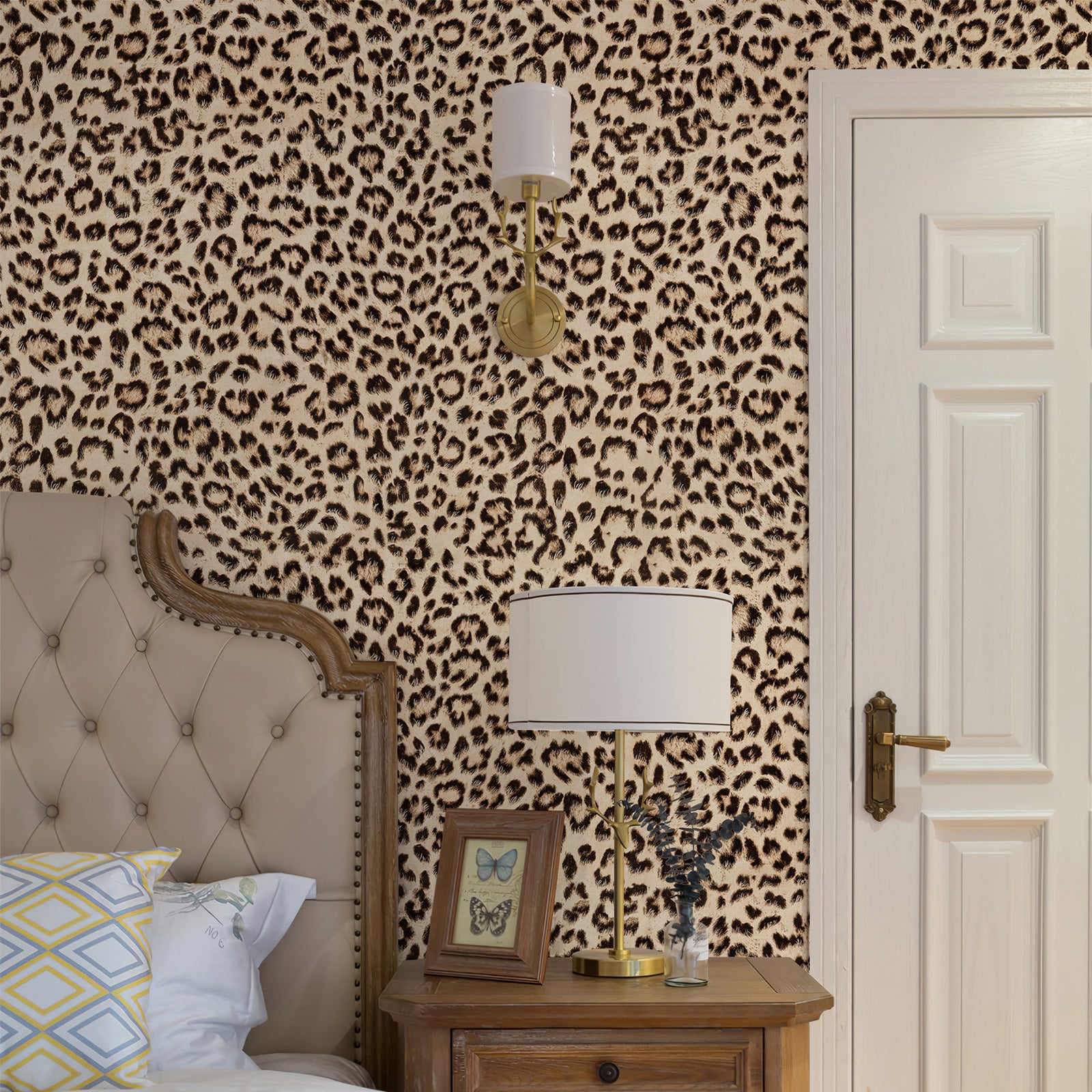 JIFFDIFF Leopard Print Peel and Stick Wallpaper