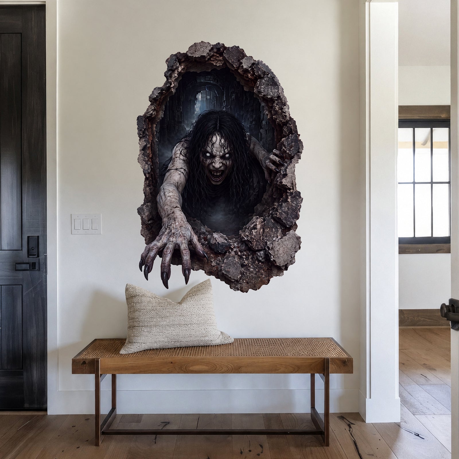 Halloween decorations Haunted Reach Peel and Stick Wall Decal
