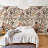 Beige Floral Branches Peel and Stick Wall Mural