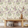 Purple Lilac Floral Vintage Peel and Stick Wallpaper